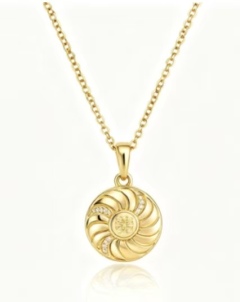 AURELUXE LUXURY 14K Solid Gold Pendant Necklace, Premium Handcrafted Fine Gold Jewelry, Hypoallergenic Tarnish-Resistant Chain, Luxury Anniversary & Birthday Premium Gift for Men W