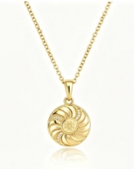 AURELUXE LUXURY 14K Solid Gold Pendant Necklace, Premium Handcrafted Fine Gold Jewelry, Hypoallergenic Tarnish-Resistant Chain, Luxury Anniversary & Birthday Premium Gift for Men W