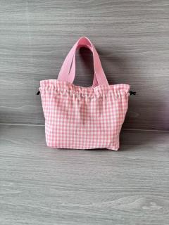 Sweet Pink Gingham Mini Tote Bag