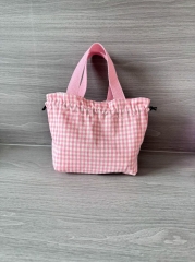 Sweet Pink Gingham Mini Tote Bag