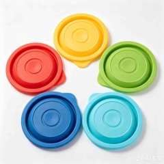 SunnyLife Silicone Stretch Lids 5 Pack, Reusable Durable Food Storage Covers for Bowls Cups Jars, BPA Free Flexible Stretch Seal Lids for Kitchen Refrigerator Microwave